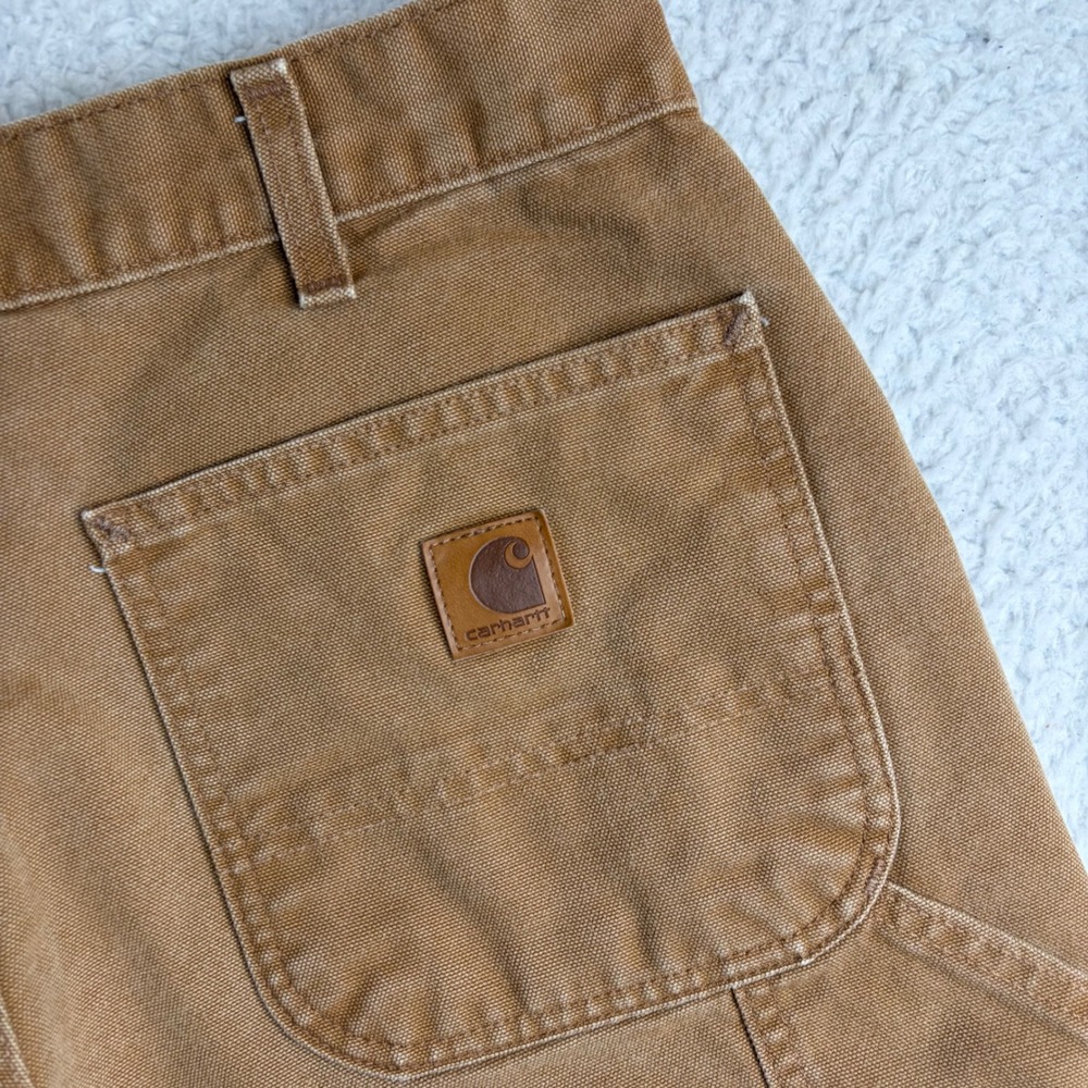 Carhartt B11-BRN Loose Original Fit Carpenter Pants Brown Canvas 34x30 (32x29) - Picture 2 of 8